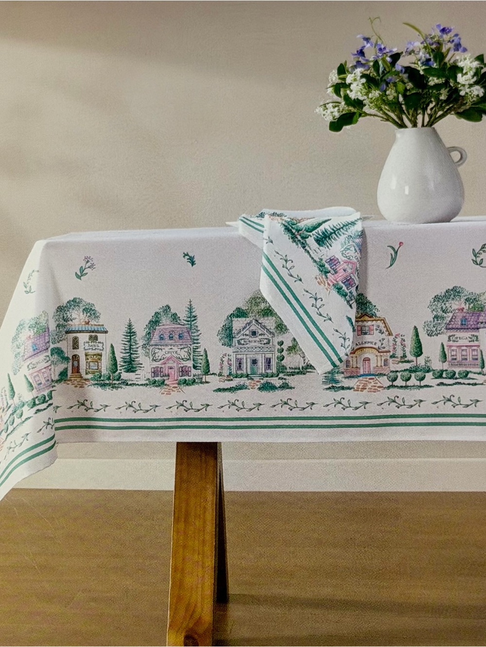 Lenox Spice Village Square Tablecloth | 52x52 | New with Tags